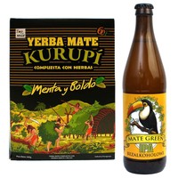 Yerba Mate Kurupi Menta Boldo 500g + Piwo IPA Mate Green mango 500ml