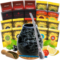 Zestaw Yerba Mate Owocowe 10x50g Matero Bombilla MIX Nabierka Podkładka Czyścik GRATIS!