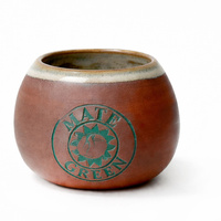 Naczynko do yerba mate "Czerwona Droga" toczone na kole, ceramika handmade 320-350 ml