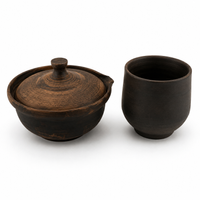 SHIBORIDASHI zestaw ceramiczny do herbat liściastych – dzbanuszek i czarka handmade