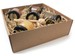 Miodowy zestaw na prezent w pudełku - 5 rodzajów miodu: wielokwiatowy, spadziowy, z maliną, z miętą i cytryną, z czarnym czosnkiem