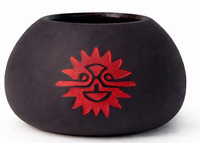 Naczynko do yerba mate "RED" toczone na kole, ceramika handmade 200ml