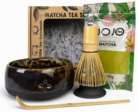Zestaw Matcha Tea Set z ceramicznymi akcesoriami handmade w pudełku na prezent