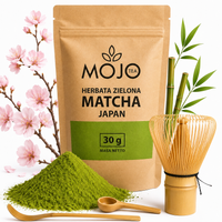 ZESTAW PREZENTOWY 5 SZT DO HERBATY MATCHA JAPAN 100g ZESTAW PARZENIA ŁYŻKA