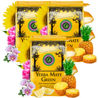 Zestaw Yerba Mate Green MAS IQ Tropical 600g Ananas MOC TROPIKÓW 3x200g