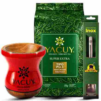 Zestaw Yerba mateYacuy Cuia De Madeira Imbuia 200-220 ml z urugwajską PU1