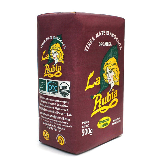 Yerba Mate La Rubia Elaborada con palo 500 g