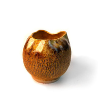 Matero ceramiczne do yerba mate Spękana Ziemia, rękodzieło, 300 ml.