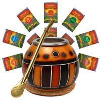 Zestaw Yerba Mate El Pajaro Mix 10x50g Tykwa bombilla