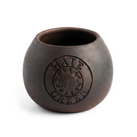 Mlekowane matero do yerba mate Mate Green "Nativa" toczone na kole, ceramika handmade ~250 ml