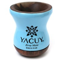 Naczynie do Yerba mate Chimarrao Yacuy Cuia De Madeira Imbuia 200-220 ml - błękitna