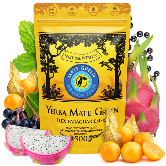 Yerba Mate Green Dragon Fruit - 500 g - delikatnie uszkodzone opakowanie