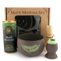 Zestaw Mate Matcha Set z ceramicznymi akcesoriami handmade w pudełku na prezent