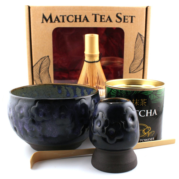 Zestaw Matcha Tea Set z ceramicznymi akcesoriami handmade w pudełku na prezent