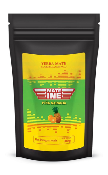 Zestaw Yerba Mate Mateine Pina Naranja 500g + Yerbomos  Drive do Auta