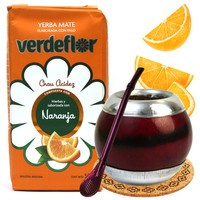 Zestaw Yerba Mate Verdeflor Naranja Tykwa bombilla