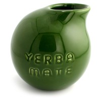 WYPRZEDAŻ - Matero Ceramiczne do Yerba Mate Kula Green 280ml - odpryśnięte delikatnie szkliwo