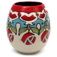 Matero ceramiczne toczone na kole "Ogrody" ~ 400 ml