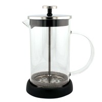 Szklany zaparzacz - dzbanek do herbat, ziół, yerba mate - FRENCH PRESS - 600ml