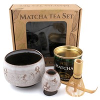 Zestaw Matcha Tea Set z ceramicznymi akcesoriami handmade w pudełku na prezent