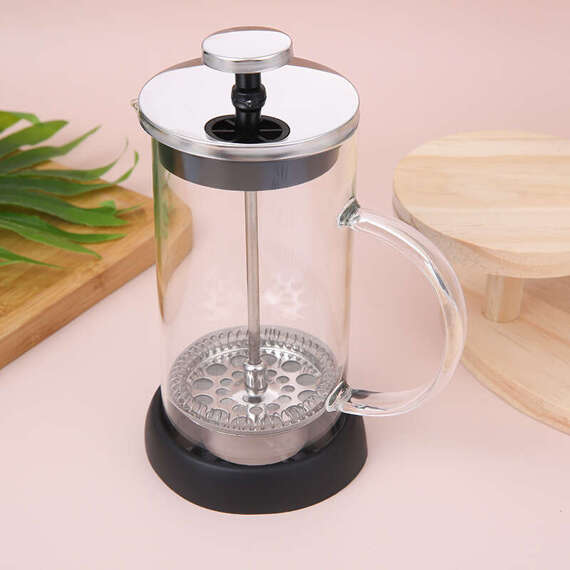 Szklany zaparzacz - dzbanek do herbat, ziół, yerba mate - FRENCH PRESS - 600ml