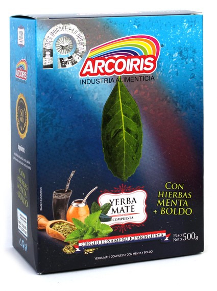 Yerba Mate Arcoiris Menta y Boldo 500g