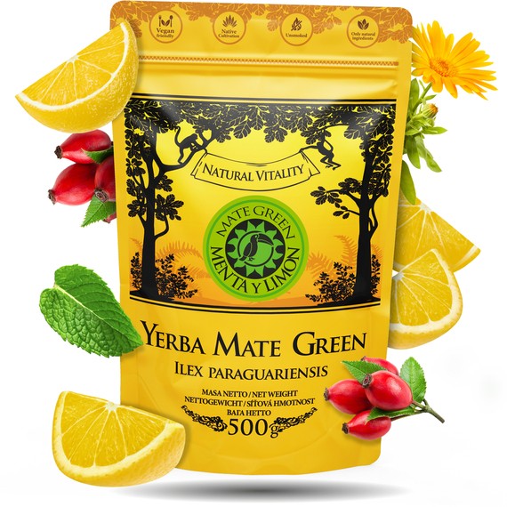 Yerba Mate Green MENTA LIMON Super Orzeźwienie 500g 