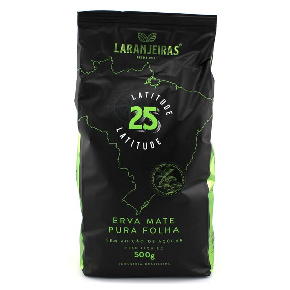 Yerba Mate Laranjeiras Latitude 25 Pura Folha 500g