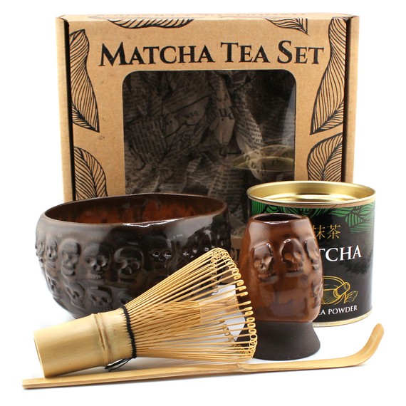 Zestaw Matcha Tea Set z ceramicznymi akcesoriami handmade w pudełku na prezent